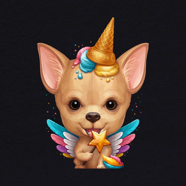 Fawn Smooth Coat Chihuahua Ice Cream Unicorn by stonemask